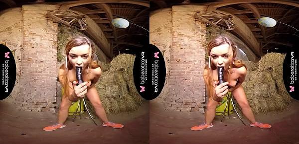  Solo girl, Daphne Klyde is moaning while cumming, in VR